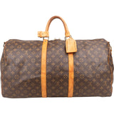 Louis Vuitton Monogram Canvas Keepall 55 Bandoulière Travel Bag