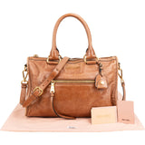Miu Miu Vitello Lux Shine Leather Bauletto Handbag