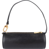 [🔄️B23 / F04] Louis Vuitton Noir Epi Leather Papillon 16 Pochette Handbag - vintageandkickz