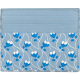Prada Saffiano Leather Floral Print Card Holder