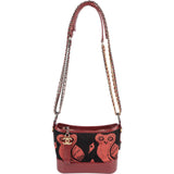 Chanel Owl Motif Wool & Calfskin Gabrielle Bicolor Chain Small Crossbody Bag