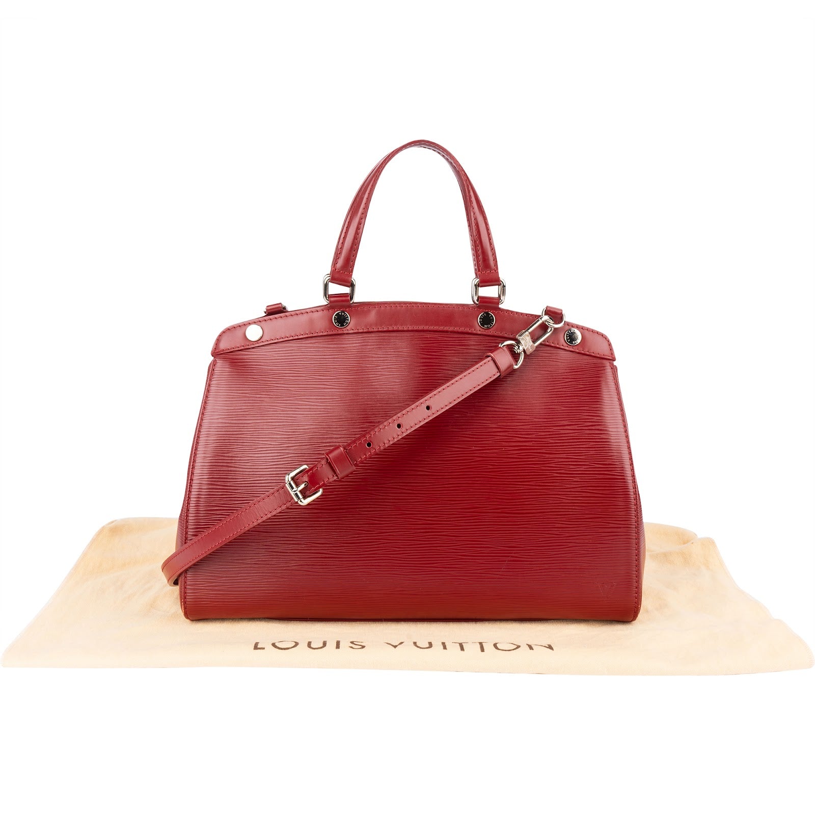 [🔄️B23 / F43] Louis Vuitton Red Epi Leather Cluny MM Crossbody Bag - vintageandkickz