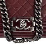 Chanel Quilted Calfskin Medium Boy Single Flap Crossbody Bag