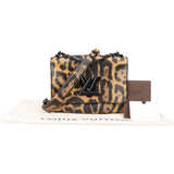 Louis Vuitton Monogram Wild At Heart Cat Leopard Print Canvas Twist MM Crossbody Bag