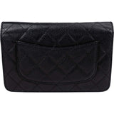 Chanel Quilted Caviar Leather CC Wallet On Chain Crossbody Bag