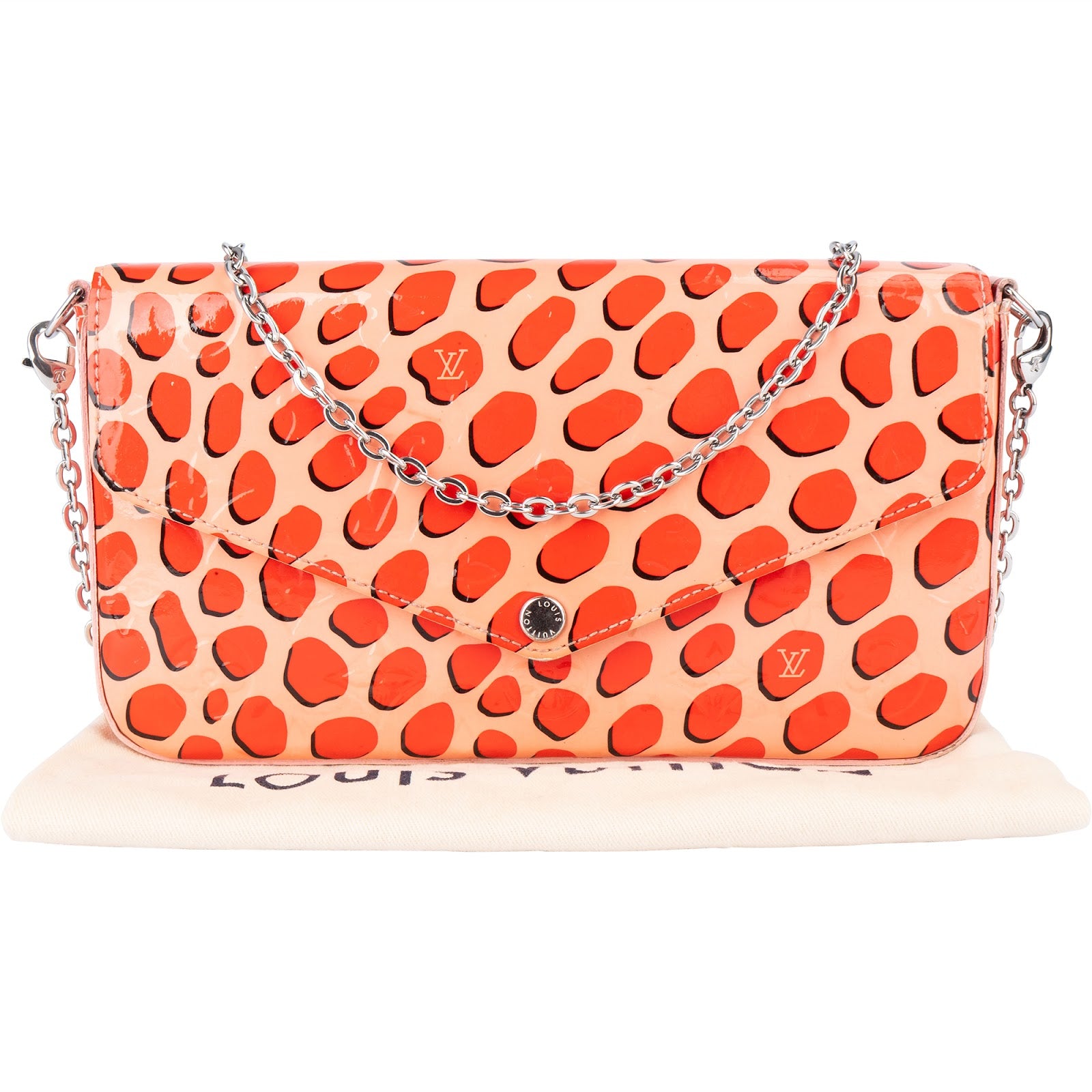 Louis Vuitton Limited Monogram Vernis Jungle Dots Felicie Crossbody Bag - vintageandkickz