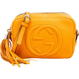 Gucci Grained Leather Soho GG Disco Camera Crossbody Bag