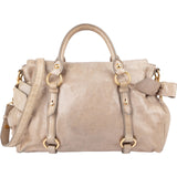 Miu Miu Vitello Lux Leather Bow Satchel Handbag