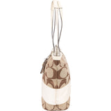 Coach Monogram Signature Stripe Tote Shoulder Bag