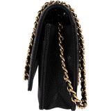 Chanel Quilted Caviar Leather CC Wallet On Chain Crossbody Bag
