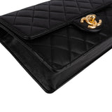 Chanel Quilted Lambskin Pearl on Top Single Flap Crossbody Bag