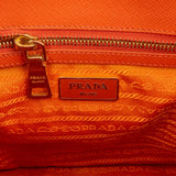 Prada Orange Saffiano Leather Galleria Handbag
