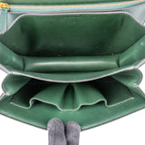 Celine Classic Dark Green Boxcalf Leather Medium Box Crossbody Bag