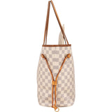 Louis Vuitton Monogram Damier Azur Neverfull MM Shoulder Bag