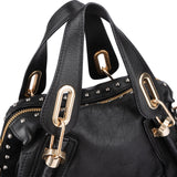 Chloé Limited Edition Leather & Suede Studded Paraty Shoulder Handbag
