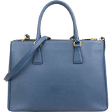Prada Blue Saffiano Leather Large Galleria Handbag