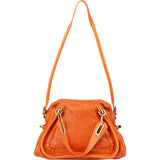 Chloé Orange Leather Paraty Handbag