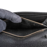 Gucci Grained Leather Interlocking GG Wallet on Chain Crossbody Bag