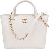 [Chanel Stitching Caviar Leather Small Bowling Handbag