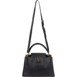 Louis Vuitton Noir Taurillon Leather Capucines MM Handbag