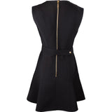 Louis Vuitton Black VLogo Belted Mini Sleeveless Dress (FR40)