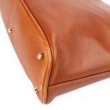 Gucci Brown Calfskin Bamboo Vintage Small Handbag