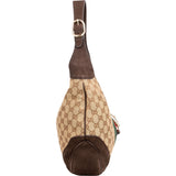 Gucci Monogram GG Canvas Nubuk New Jackie Hobo Shoulder Bag