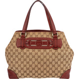 Gucci Monogram GG Web Dressage Tote Handbag