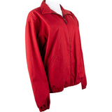 Burberry Red Cotton Harrington Men Jacket (L)