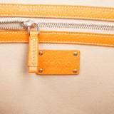 Prada Canvas and Leather Studded Shoulder Bag