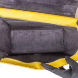 Celine Yellow Grained Leather Trapeze Handbag