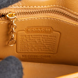 Coach Monogram Signature Quilted Cotton Chambray Turnlock 20 Crossbody Handbag