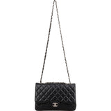 Chanel Quilted Caviar Leather Jumbo Single Flap Crossbody Bag