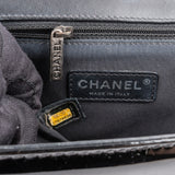 Chanel Quilted Patent Leather Jumbo Boy Single Flap Crossbody Bag