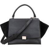 Celine Grained Suede Leather Trapeze Handbag