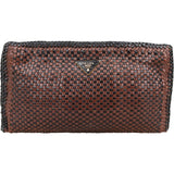 Prada Limited India Woven Leather Large Clutch Bag