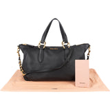 [🔄️B23 / F51] Miu Miu Vitello Lux Satchel Shoulder Bag - vintageandkickz