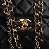 Chanel Quilted Lambskin 24K Double Flap Shoulder Bag