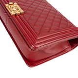 Chanel Quilted Lambskin Boy New Medium Single Flap Crossbody Bag