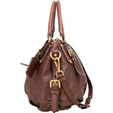 Prada Brown Vitello Daino Tote Handbag
