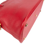 Hermès Rouge Courchevel Leather Bolide 35 Handbag