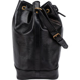 Louis Vuitton Noir Epi Leather Sac Noé Grande Shoulder Bag