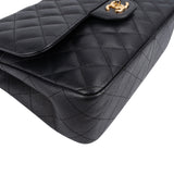 Chanel Quilted Caviar Leather Jumbo Double Flap Crossbody Bag