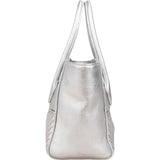 Miu Miu Metallic Leather Quilted Tote Handbag