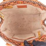 Prada Woven Leather Madras Made In India Tote Handbag