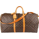 Louis Vuitton Monogram Canvas Keepall 60 Bandoulière Travel Bag