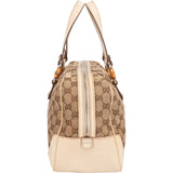 Gucci Monogram GG Diana Bamboo Boston Handbag
