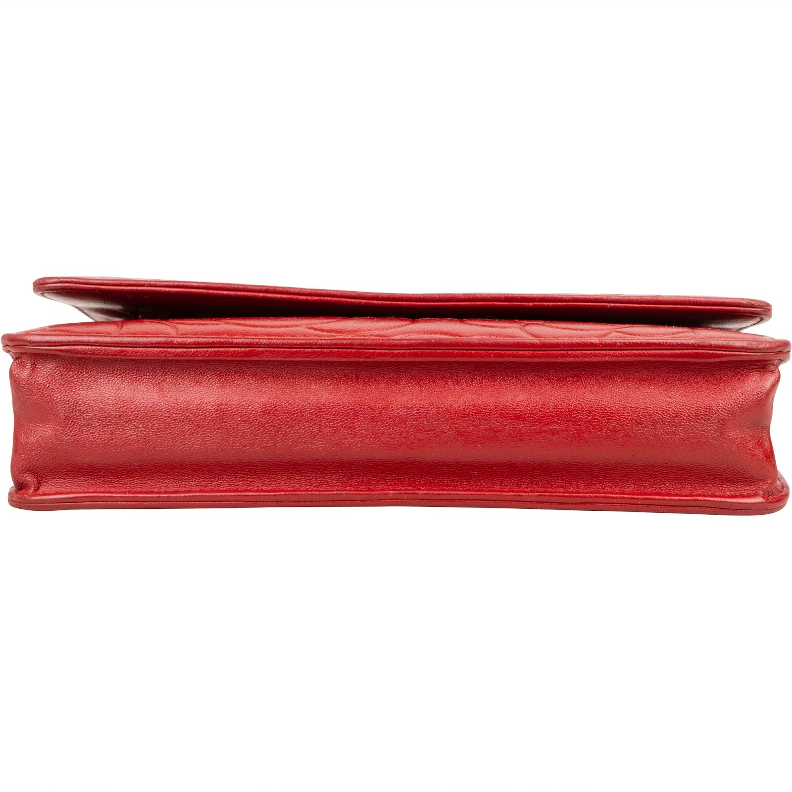 [🔄️B20 / F44] Chanel Embossed Camellia Leather Wallet on Chain Crossbody Bag - vintageandkickz