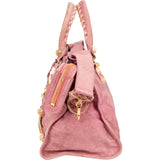 Balenciaga Pink Leather Giant City Handbag