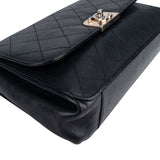 Chanel Stitching Leather CC Boy Single Flap Crossbody Bag
